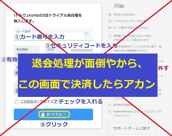 JAVHD決済ページ1